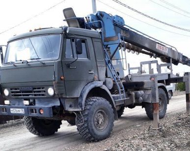 фото Автовышка-Автокран-Ямобур на базе КАМАЗ, телескопическая