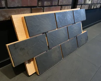 фото Цокольная Термопанель рядовая 20 мм ЭППС с плиткой Semir Grafit / структурная