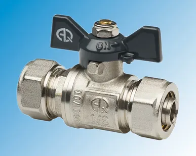 фото Кран для металлопластиковых труб 16х16 AQUALINK Ц-Ц
