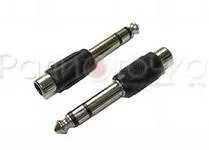 фото Переходник штекер 6,3мм стерео на гнездо RCA (пластик)