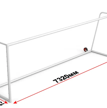 Фото №0 Ворота футбольные с противовесом (7,32х2,44 м)