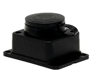 фото Розетка настенная 16А IP44 230В 2P+PE с защ. крышкой каучук Basic EKF RPS-014-16-230-44