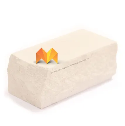 Фото №0 Кирпич Simat Неокрашенный рустированный полнотелый утолщенный М-175 (Угловой)