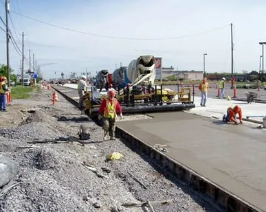 фото Строительство бетонных дорог