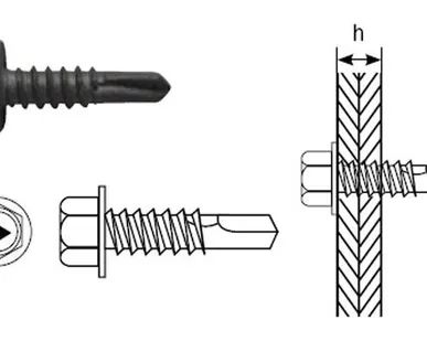 фото Самосверлящие шурупы ЛСТК для скрепления стальных профилей HD-R