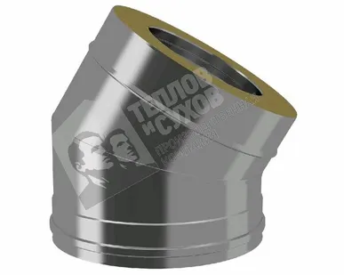 фото Отвод OT-Р 45° с хомутом AISI 304 0,8 мм / AISI 304 120/220