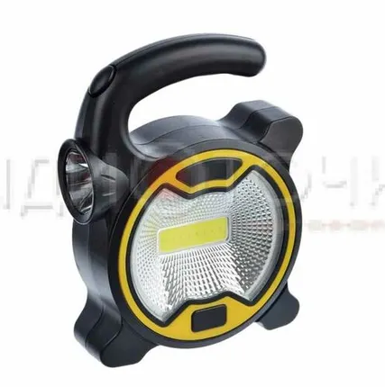 Фото №0 Фонарь Чингисхан (1 LED+1COB) черный/желтый