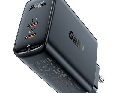 фото Зарядное устройство ACEFAST A29 PD50W GaN USB-C+USB-C dual port charger (EU). Цвет: черный