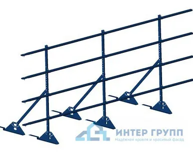 фото Ограждение кровельное PRESTIGE ZN композит H-1200/3,0м (4трубы) ГОСТ Р 53254-2009