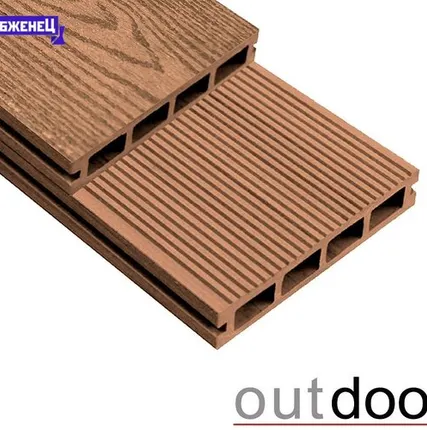 Фото №0 Террасная доска из ДПК Outdoor "Velvet" цвет: Дуб, 150x20 мм (цена м2)