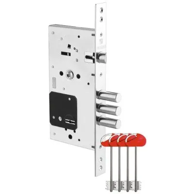 Фото №0 Замок врезной сувальдный с защелкой