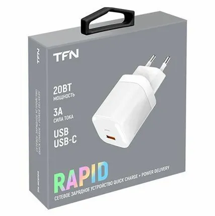 Фото №0 Сетевое зарядное устройство A+C PD, без кабеля, 20Вт, Цвет:белый(TFN ,TFN-WCRPD15)