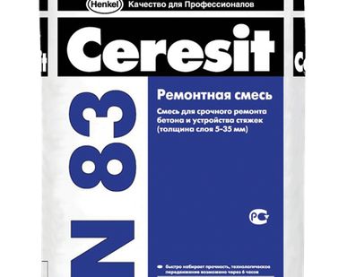 фото Смесь для срочного ремонта бетона CN 83, 25кг Ceresit