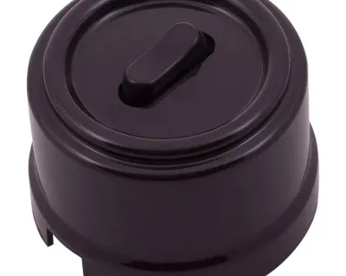 фото Выключатель проходной 1-кл. (клавишный) пластик корич. Bironi B1-221-22