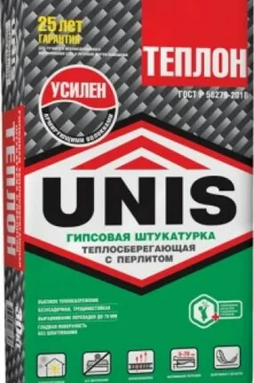 Фото №0 Юнис Теплон армированный штукатурка гипсовая 30 кг (40шт.= 1под.)