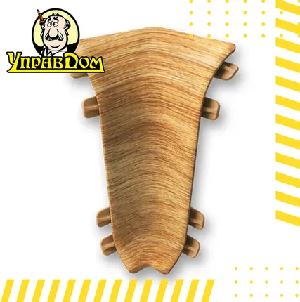 Фото №0 Плинтус Lexida Соединитель Лексида Угловой внутр. 253 Ясень серый