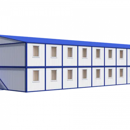 Фото №0 Модульное здание общежитие на 88 человек в 2 этажа Модель: ВМ-М07 14.0 х 28.8 х 5.2