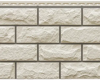 фото ФП Grand Line Колотый камень Премиум пломбирная/Design молочный (шов RAL 7006)