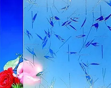 фото Стекло поверхностного и глубокого химического травления: Плавни-сатин