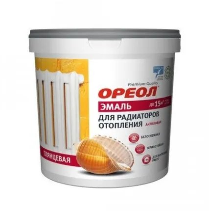 Фото №0 Эмаль ОРЕОЛ алкид д/рад 0,5кг (14)