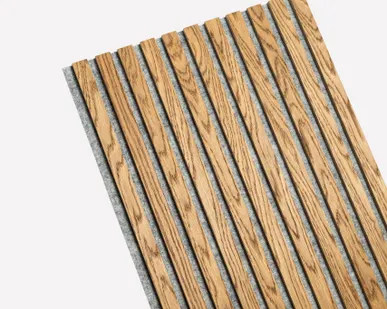 фото Акустическая реечная панель – Дуб Бурбон, шпон - Серый - 2790 мм - Целая