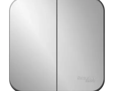 фото Выключатель 2-кл. ОП Blanca 10А IP20 (сх. 5) 250В с изолир. пластиной алюм. SE BLNVA105013