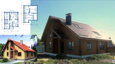фото Проектирование деревянных домов и бань из клееного бруса
