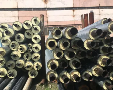 фото Стальная труба в ППУ изоляции в ПЭ оболочке д=76х3,5/160 мм