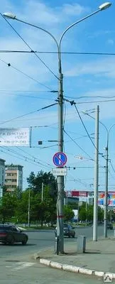 Фото №0 Опора освещения ОКК-6/7 круглая коническая прямостоечная, ЛЭП
в