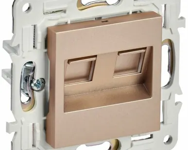 фото SKANDY Розетка компьютерная двойная RJ45 кат.5E SK-K03Sa песочный IEK