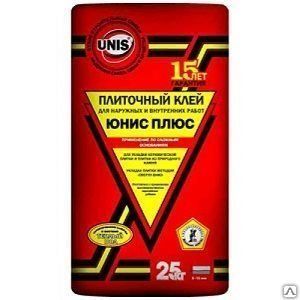 Фото №0 Плиточный клей Юнис Плюс, 25кг