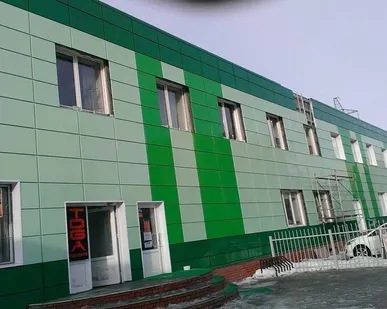фото Металлокассеты с полимерным покрытием, видимое крепление фасадная кассета