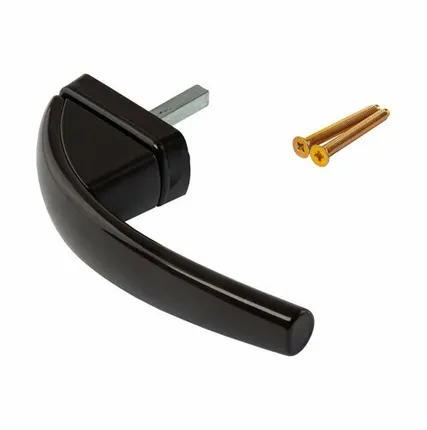 Фото №0 Ручка оконная Roto Swing, 37 мм, коричневая, с винтами