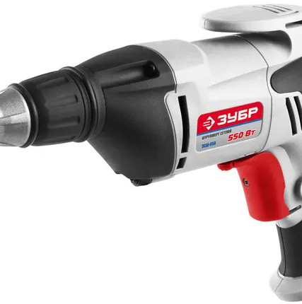 Фото №0 Зубр Шуруповерт сетевой ЗУБР "ПРОФИ" патрон HEX 1/4' (6.35мм), 220В, 550 Вт
