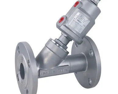 фото Седельный наклонный клапан с пневмоуправлением PNVF одностороннего действия фланцевый AISI304