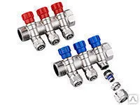 фото Коллектор Lavita с регулируемыми кранами НР 3/4"х1/2", 3 выхода