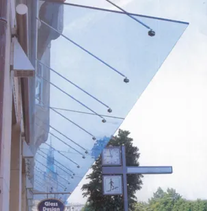 фото Козырьки, стекло, триплекс, сталь