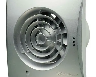 фото Осевой накладной вентилятор 100 Квайт алюминий лак с о/клапаном Vents