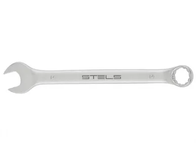фото Ключ комбинированный, 14 мм, CrV, матовый хром Stels