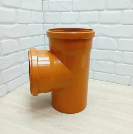 Фото №0 Тройник 160 канализационный наружный, 160мм х160мм х 90 градусов, рыжий, полипропилен