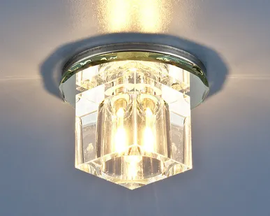 фото Светильник встраиваемый G4 8163 хром/прозрачный Elektrostandard