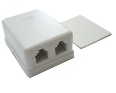 фото Розетка телефонная 2*RJ12 графит Gusi city С5НТ2.130-010 (кор. 24 шт)