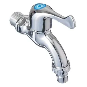 Фото №0 Россия Кран водоразборный пластиковый хром 1/2" НР