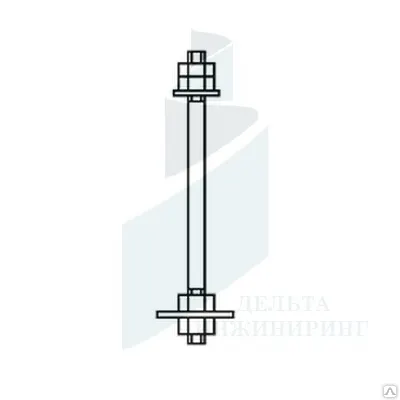 Фото №0 Болт фундаментный 2.1 М16Х1250 ст.3, ст.09Г2С, ст. 40Х ГОСТ 24379.1-80 (12)