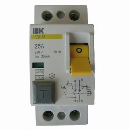 Фото №0 УЗО ИЭК ВД1-63 2P 25А 30мА