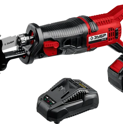 Фото №0 ЗУБР 18В, 1 АКБ (4Ач), в коробке, пила сабельная. СПЛ-185-41