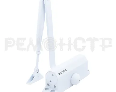 фото Доводчик дверной БУЛАТ ДД 502/2 A-W белый (25-45кг) (10) П