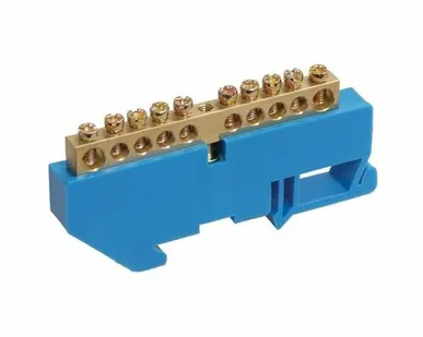 фото Шина c DIN изолятором синим 85.63.10 IEK