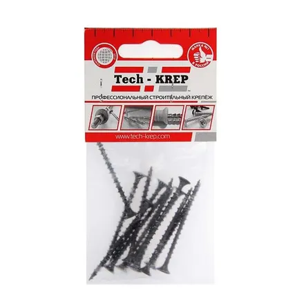 Фото №0 Саморез 3.8х55 гипсокартон-дерево (уп.13шт) пакет Tech-Krep 117913