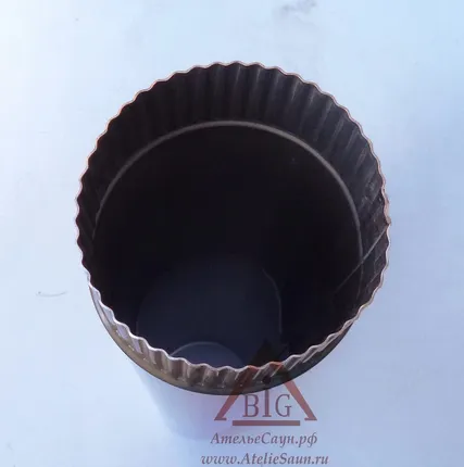 Фото №3 Труба голая D130 мм L = 1,0 м (нерж. 0,5 мм, AISI 304)